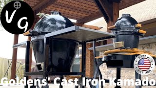 Goldens' Cast Iron Kamado Unboxing, Assembly and Walk-around