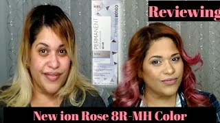 Reviewing New ion 8R-MH in Shade Rose l Color Brilliance Cream Hair Color l Marylin Morales
