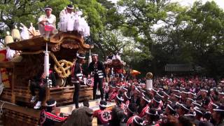 羽曳野市 白鳥神社例祭 古市だんじり祭2014 宮入り 北町の口上、俄