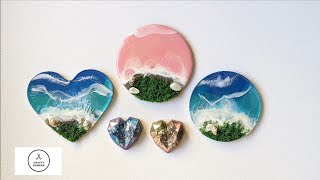 [19] How to make beach resin magnets! #best