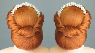 Low Bun Hairstyle For Ladies | Latest Bridal Hairstyle Tutorial