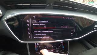 How to Manage Central Locking in Audi A6 C8 ( 2018 - now ) - Manage Door Locks