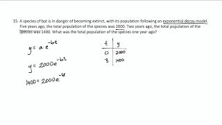 Example Modeling Population with an Exponential Function