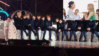 161119 EXO and Seventeen react to Netizen Choice award VCR @ Melon Music Award