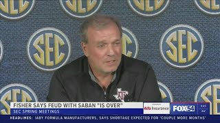 Fisher says public spat with Saban done