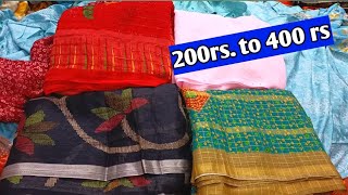 Chickpet Bangalore Wholesale Saree Collection||200 to 400rs Branded Joint Saree||Single Courier AVL