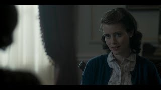 The Crown S1E1 - Claire Foy and Vanessa Kirby.  Elizabeth and Margaret \