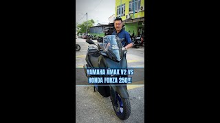 YAMAHA XMAX V2 VS HONDA FORZA 250!!! #tmmotoworld #xmax250 #forza