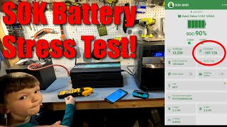 I pulled over 150 Amps from a SOK 12v Lifepo4 Battery!  How long do you think it could last?!