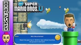 New Super Mario Bros. U Challenge Mode - TIME ATTACK - "Mini Mountaineer" 19.58 Dazran303 "Wii U" Gameplay