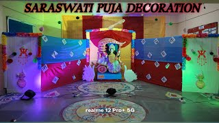 Saraswati  Puja Pandal Decoration 2025