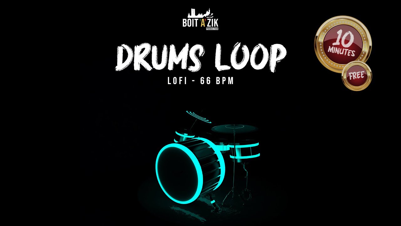 FREE DRUMS LOOP - Lofi Hip Hop - 66 BPM 🥁 - YouTube