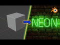 how to make a neon text in blender in 1 minute