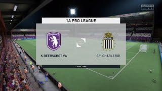 🇧🇪 Beerschot vs Charleroi - Belgium Jupiler Pro League 2021/2022 | 25/02/2022 | Gameplay
