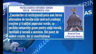 Poziția Bisericii Ortodoxe Române față de „parteneriatul civil”