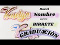 Nombre para un BIRRETE de GRADUACION- FALSO CAMEO