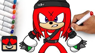 How To Draw Renegade Knuckles | Sonic Prime