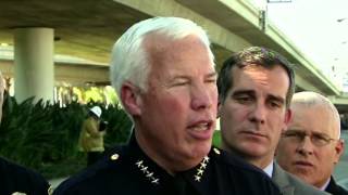 LAX Police Chief Briefs Reporters On Shooting