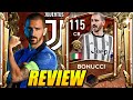 NEW BEST CB IN FIFA MOBILE 23! 115 CENTURIONS BONUCCI PLAYER REVIEW & GAMEPLAY! 115 BONUCCI REVIEW!