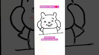 Bubbly Bear Doodle #doodleart #bears #trending #viralshorts #stepbystep #howtodraw