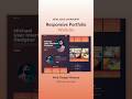 Simple Portfolio Website Using HTML CSS JavaScript  #webdevelop #webdesign #htmlcsstutorial