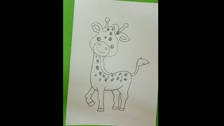 Baby Giraffe drawing #shorts