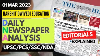 1st March 2023 - Editorial Analysis + Daily General Awareness Articles by Harshit Dwivedi