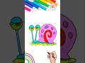 Gary the Snail Drawing | How to Draw Sad Gary from SpongeBob Squarepants 🌈🐌 #snail #shorts #sad