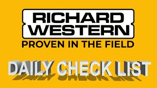 Richard Western Machinery Daily Checklist