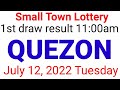 STL - QUEZON July 12, 2022 1ST DRAW RESULT