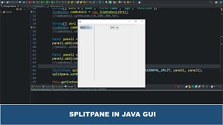 Java GUI Tutorial #66 - Create a SplitPane Using JSplitPane Class In Java GUI Swing