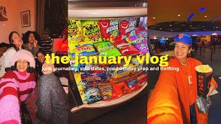 junk journaling, pre-birthday prep and casual thrifting | THE JANUARY VLOG