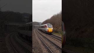 A pair of LNER Azumas Passing Heworth