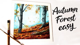 Painting Autumn Forest With Oil Colors | EASY For Beginners