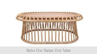 Galia Rattan Oval Coffee Table