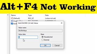 How To Solve Alt+F4 Not Working On Windows 10/8/7