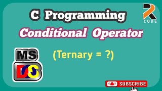 Conditional operator (Ternary operator) in c programming #cprogramming #R7Code @ravikumar-ze4tz 💯💥