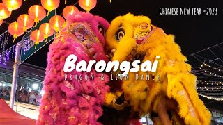 Dragon & Lion Dance Barongsai | Chinese New Year 2023 | Jan 22 | Pasar Gede Solo Indonesia