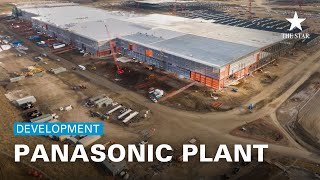 Construction Progresses at New $4 Billion Panasonic Battery Plant in De Soto, Kansas: Drone Video