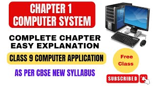 Chapter 1 Computer System | Types of Computers | Memory Types | Class 9 Computer | CBSE New Syllabus