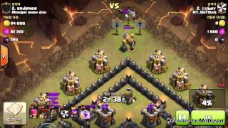 Clash of clans - 클랜전 10홀 라벌(라바 하운드+벌룬) 영상 (12) - 잠팅boy