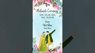 vertical Wedding invitation Edius Project-42 |Whatsapp Invitation |Edius 7-8-9-X (M-9414402138)