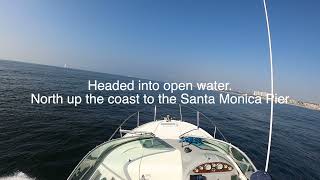 Cruising in a Yacht, (2006 Bayliner 265) Marina Del Rey California to the Santa Monica Pier Part 2