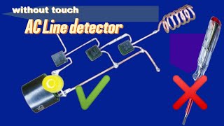 Diy non conduced AC Voltage detector circuit using BC547 transistor #viral