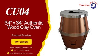 CU04 – 34″ x 34″ Authentic Wood Clay Oven