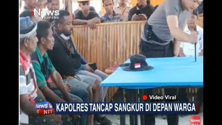 iNews NTT - Video Viral, Kapolres Nagekeo Tancap Sangkur di Depan Masyarakat