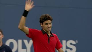 US Open 2009: Incredible Roger Federer Tweener vs Novak Djokovic