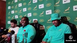 SPRINGBOKS: Full press conference - Damian de Allende \u0026 Trevor Nyakane