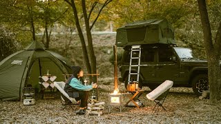 winter camping gear l Thule Tepui Foothilll  Roof Top TENT l Jeep Wrangler camping l Relaxing