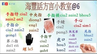 《海豐話方言小教室》（鶴佬話) 海豐話方言6 @人體結構--上半身(3）@學習海豐話/鶴佬話/粵語/普通話@學語言